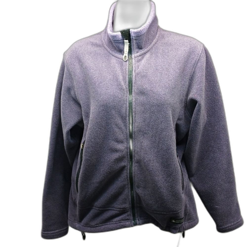 REI Polartec Fleece Outerwear Zip- Up Plum Color. 4 Pockets Toggle Waist Medium.